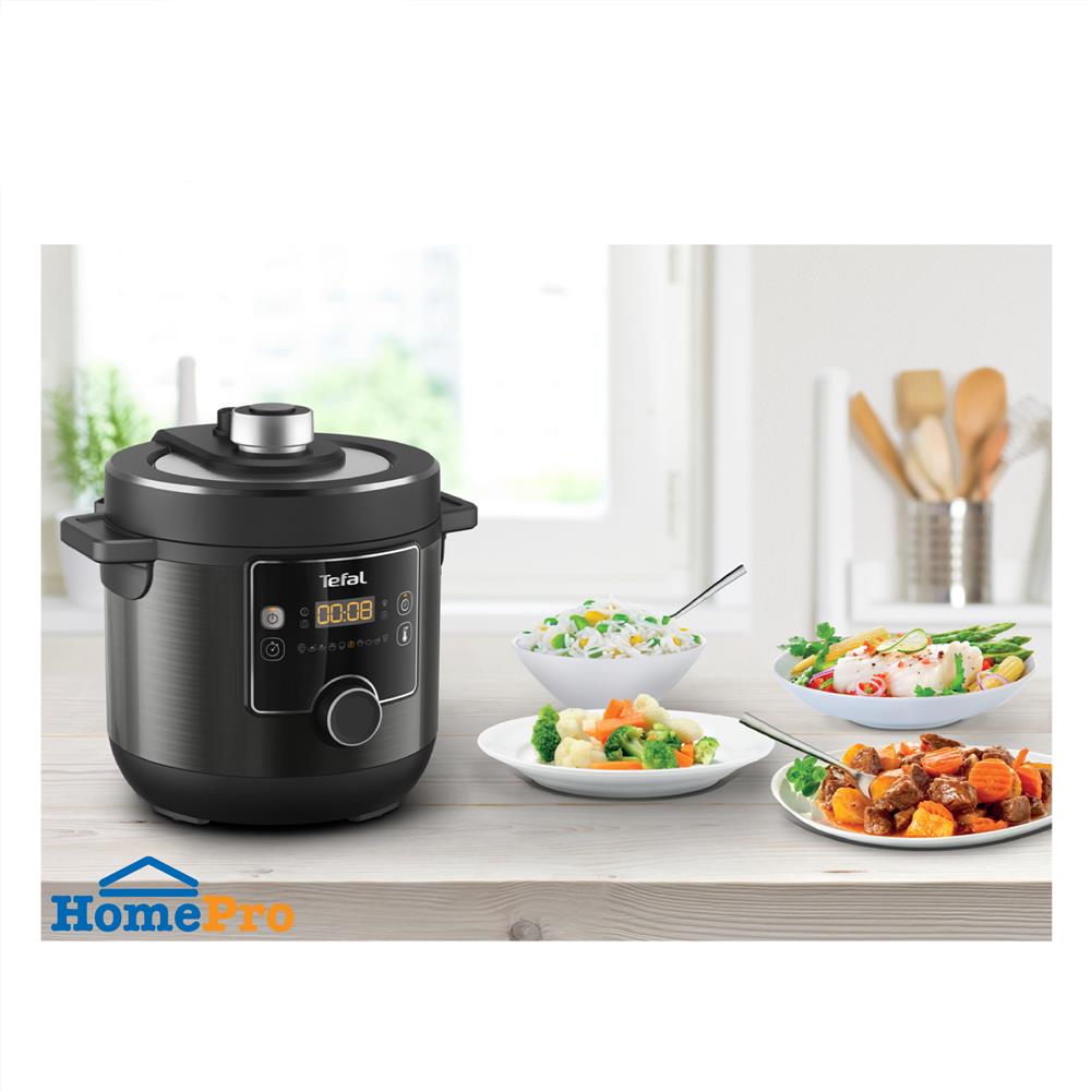หม้ออัดแรงดัน TEFAL CY777866 7.6 ลิตร สีดำ