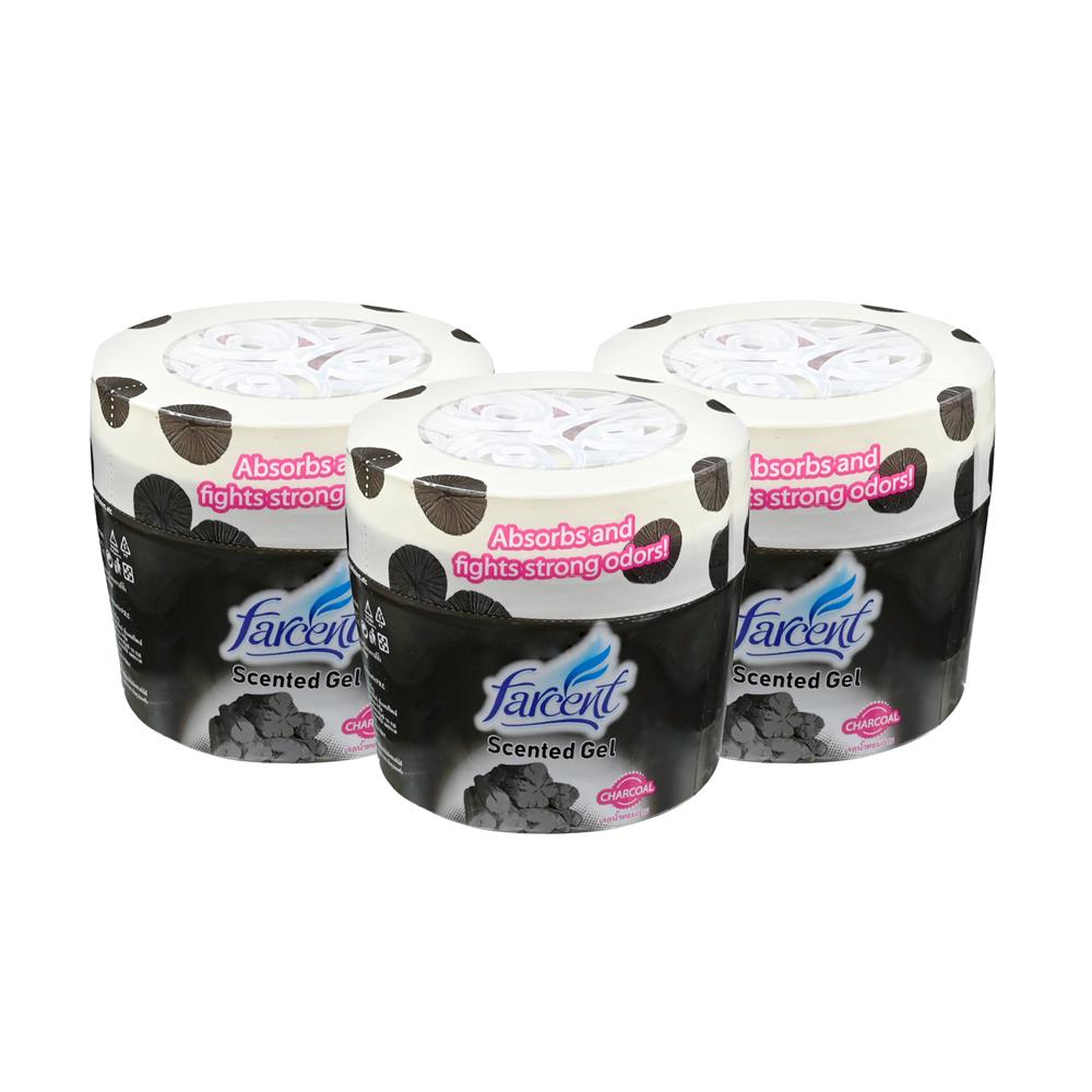 เจลปรับอากาศ FARCENT CHARCOAL 70 กรัม แพ็ก 3 ชิ้น