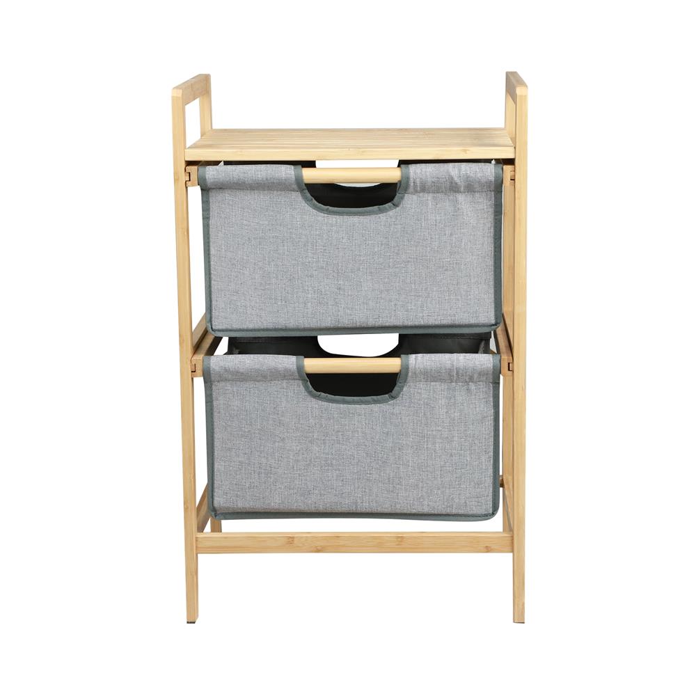 ชั้นลิ้นชักผ้า 2 ชั้น STACKO GINA 45x32x70 ซม. สีเทา