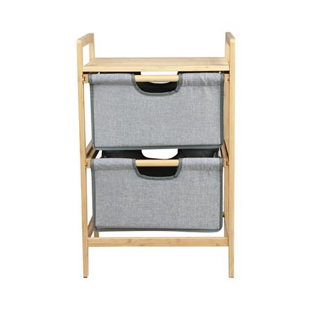 ชั้นลิ้นชักผ้า 2 ชั้น STACKO GINA 45x32x70 ซม. สีเทา_2