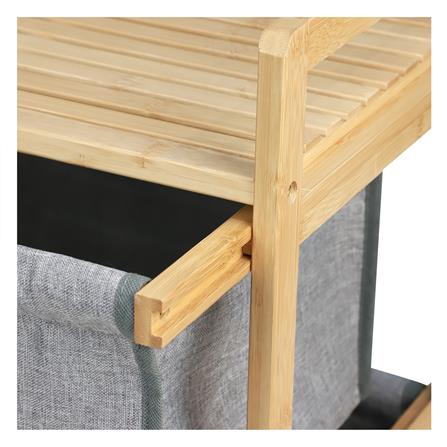 ชั้นลิ้นชักผ้า 2 ชั้น STACKO GINA 45x32x70 ซม. สีเทา_4