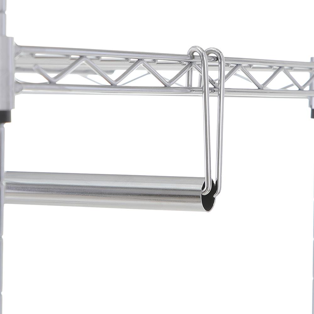 ชั้นวางของโล่ง 3 ชั้น พร้อมราวแขวน MZG 4590180VAH345 90 ซม. สีโครเมียม