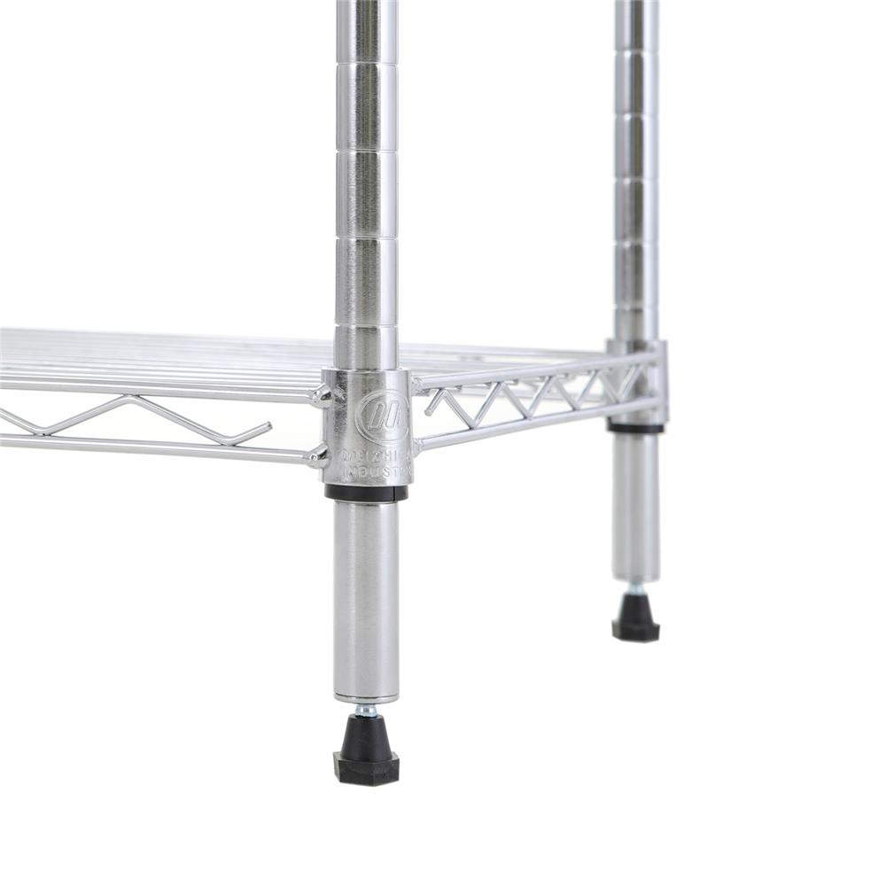 ชั้นวางของโล่ง 3 ชั้น พร้อมราวแขวน MZG 4590180VAH345 90 ซม. สีโครเมียม