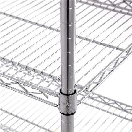 ชั้นวางของโล่ง 3 ชั้น พร้อมราวแขวน MZG 4590180VAH345 90 ซม. สีโครเมียม_2