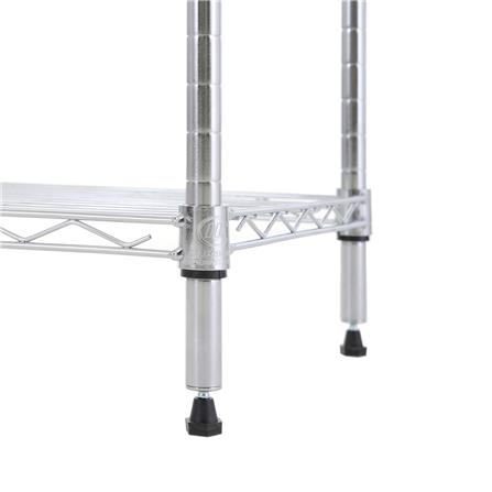 ชั้นวางของโล่ง 3 ชั้น พร้อมราวแขวน MZG 4590180VAH345 90 ซม. สีโครเมียม_4