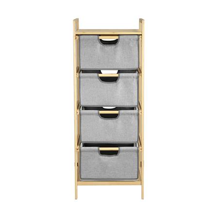 ชั้นลิ้นชักผ้า 4 ชั้น STACKO GINA 45x32x121 ซม. สีเทา_2