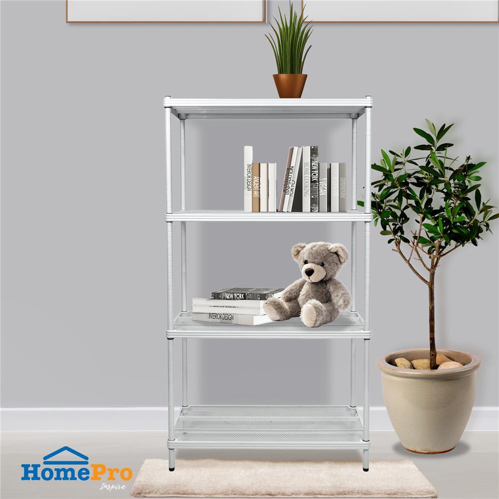 ชั้นวางของโล่ง 4 ชั้น FURDINI MESH GRID 90 ซม. สีขาว