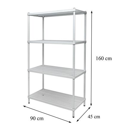 ชั้นวางของโล่ง 4 ชั้น FURDINI MESH GRID 90 ซม. สีขาว_9