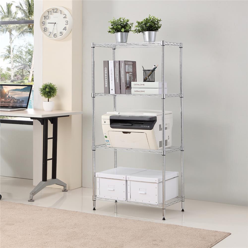 ชั้นวางของโล่ง 4 ชั้น MZG 3560115OAH446 60 ซม. สีโครเมียม