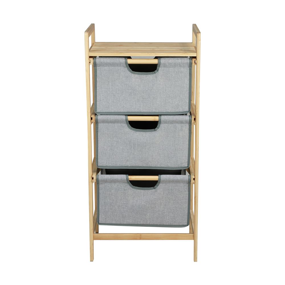 ชั้นลิ้นชักผ้า 3 ชั้น STACKO GINA 45x32x96 ซม. สีเทา