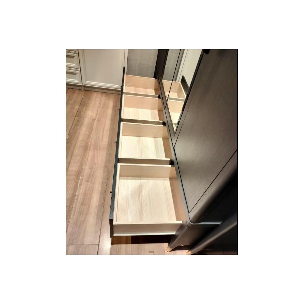 ตู้เสื้อผ้า 4 บานเปิด SB FURNITURE MICHALA 19122205 180 ซม. สีไม้เข้ม