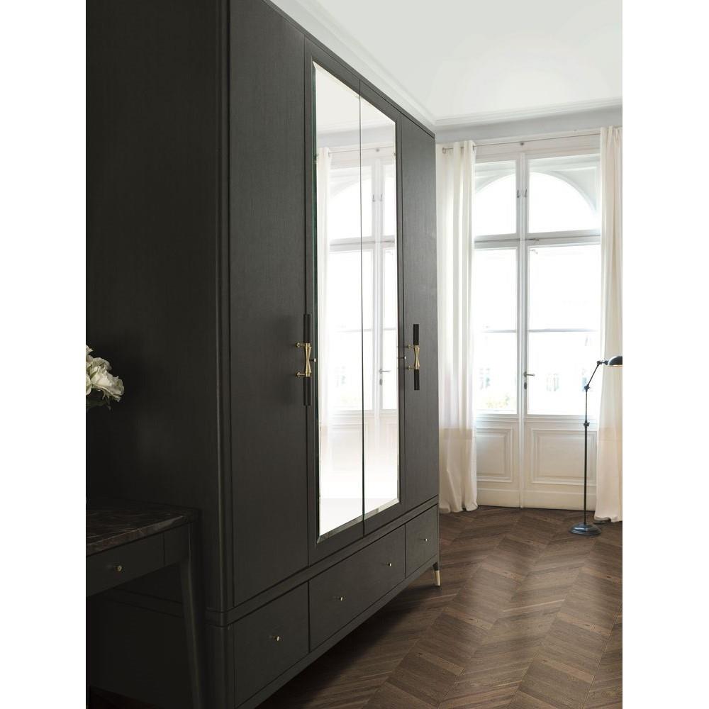 ตู้เสื้อผ้า 4 บานเปิด SB FURNITURE MICHALA 19122205 180 ซม. สีไม้เข้ม