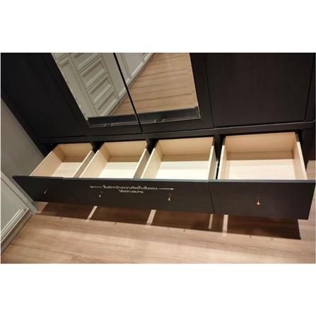 ตู้เสื้อผ้า 4 บานเปิด SB FURNITURE MICHALA 19122205 180 ซม. สีไม้เข้ม_3