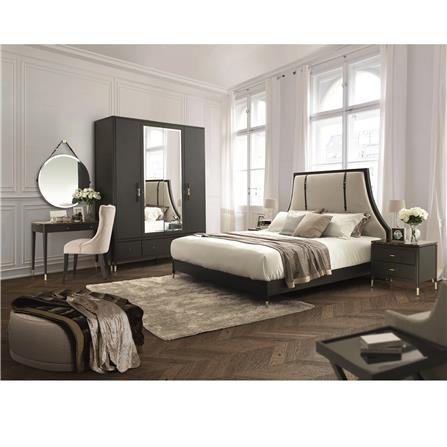 ตู้เสื้อผ้า 4 บานเปิด SB FURNITURE MICHALA 19122205 180 ซม. สีไม้เข้ม_5