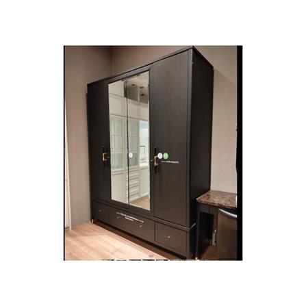 ตู้เสื้อผ้า 4 บานเปิด SB FURNITURE MICHALA 19122205 180 ซม. สีไม้เข้ม_6