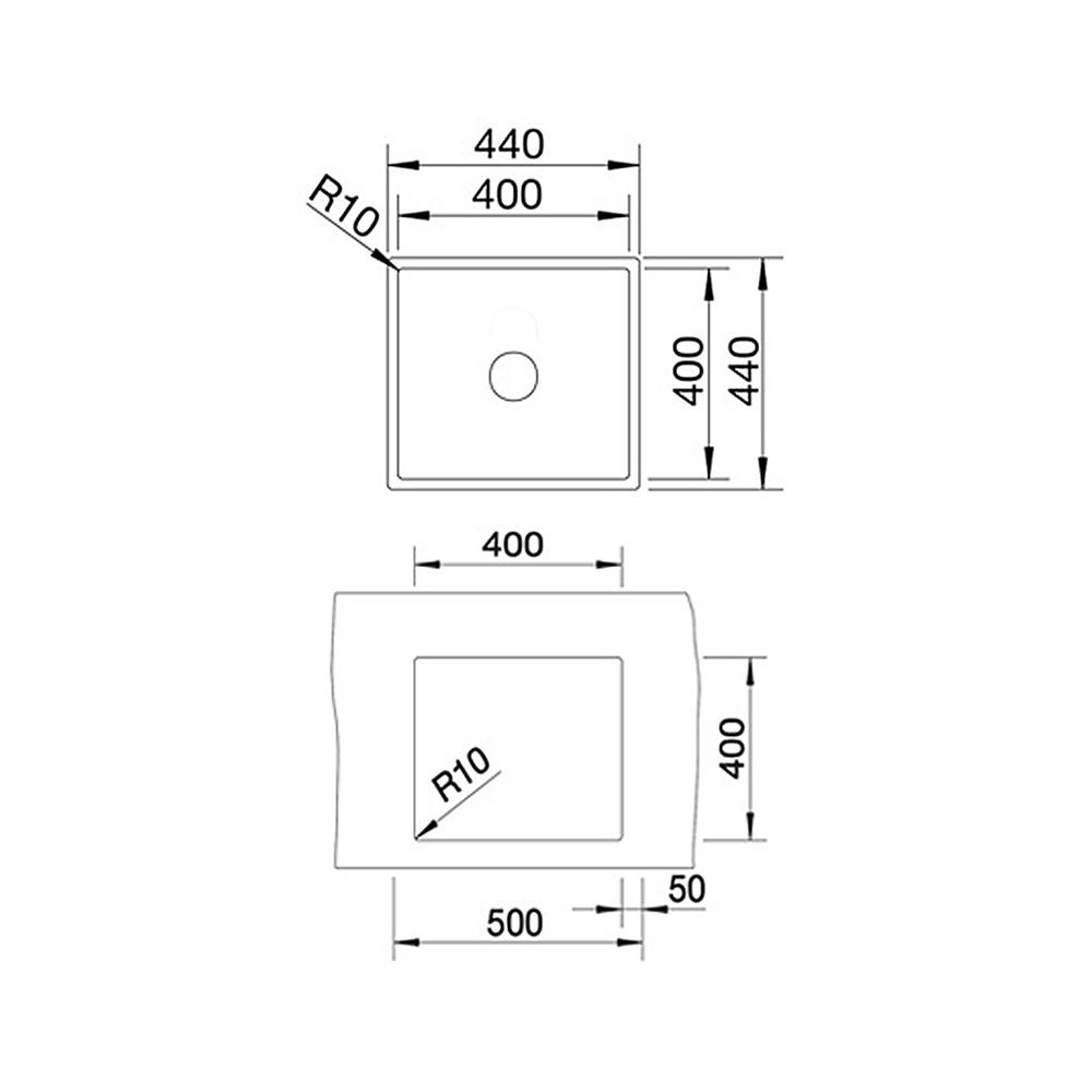 ซิงค์ฝัง 1 หลุม TEKA BEX LINEA 40.40 สีเงิน