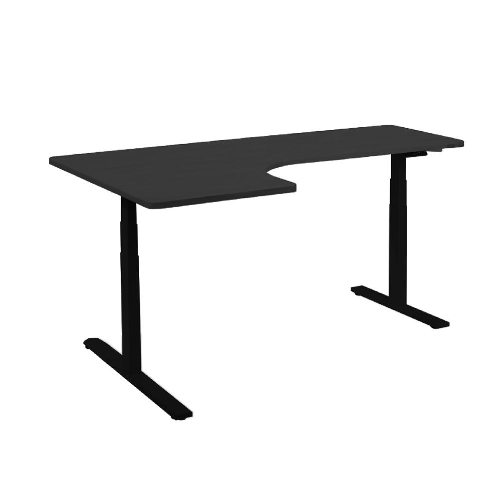 โต๊ะปรับระดับไฟฟ้า BEWELL L-SHAPED 160 ซม. สีดำ