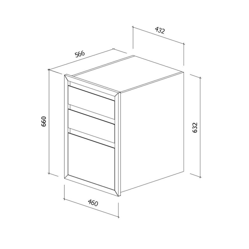 ตู้ลิ้นชัก 3 ชั้น STARMARK MATTE 40x60 ซม. สี RICH WALNUT