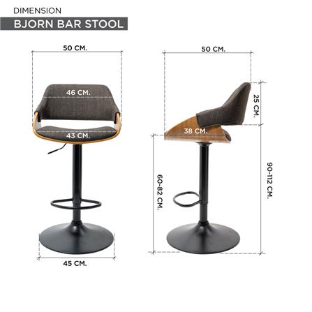 เก้าอี้บาร์ FURINTREND BJORN สีเทาเข้ม_3