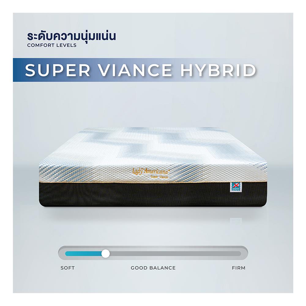 ที่นอน 6 ฟุต LADY AMERICANA SUPER VIANCE (พร้อมชุดเครื่องนอน 11 ชิ้น)