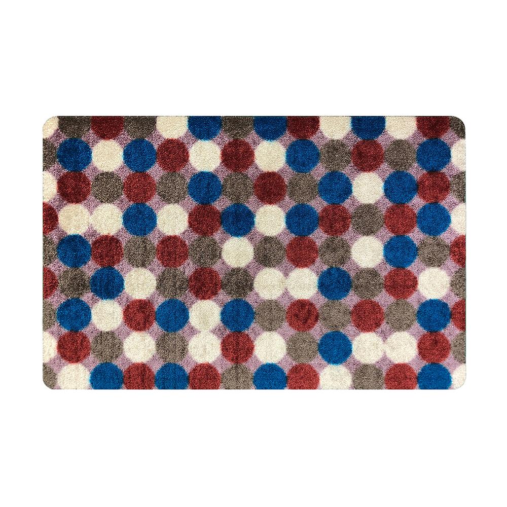 พรมเช็ดเท้าดักฝุ่น PRAW DE POLKA DOT RETRO 50X75 ซม. หลากสี_1