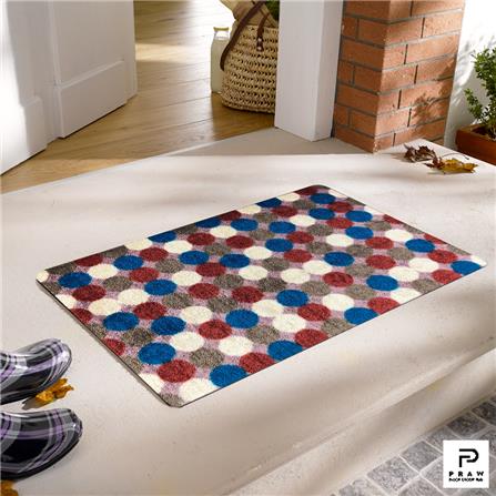 พรมเช็ดเท้าดักฝุ่น PRAW DE POLKA DOT RETRO 50X75 ซม. หลากสี_6