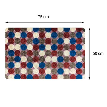 พรมเช็ดเท้าดักฝุ่น PRAW DE POLKA DOT RETRO 50X75 ซม. หลากสี_8