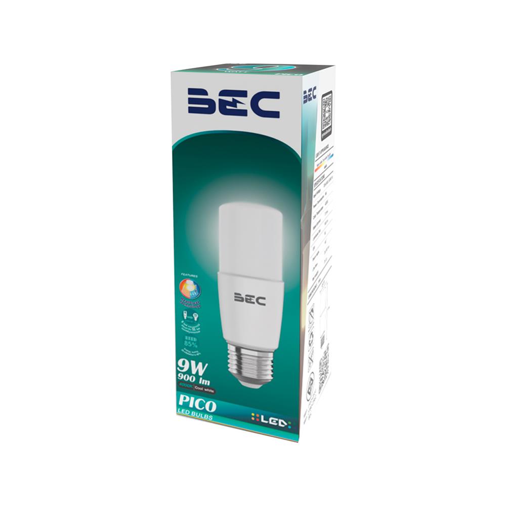 หลอด LED BEC PICO 9 วัตต์ COOL WHITE E27