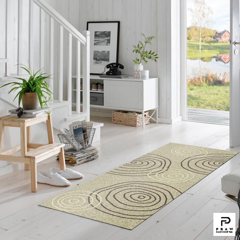 พรมเช็ดเท้าดักฝุ่น PRAW DE STONE PAVE 70X190 ซม. สีเบจ