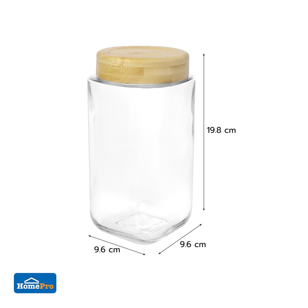 ขวดโหลแก้วฝาเกลียว KECH BASE 1.1 ลิตร สีใส