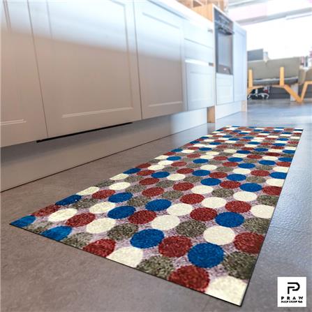พรมเช็ดเท้าดักฝุ่น PRAW DE POLKA DOT RETRO 70X190 ซม. หลากสี_7