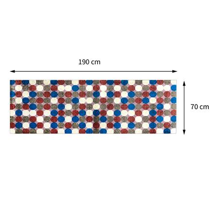 พรมเช็ดเท้าดักฝุ่น PRAW DE POLKA DOT RETRO 70X190 ซม. หลากสี_8