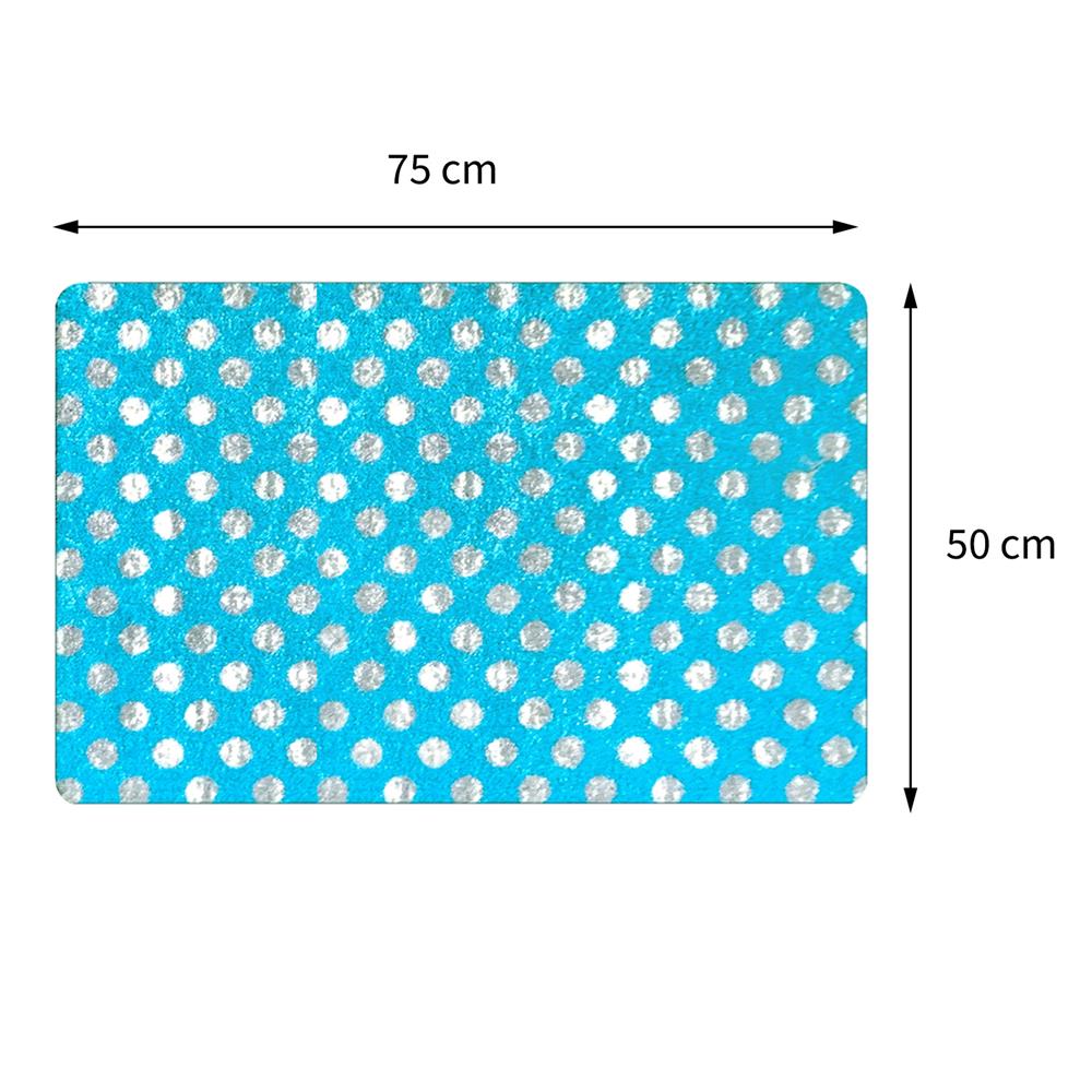 พรมเช็ดเท้าดักฝุ่น PRAW POLKA DOT BABY BLUE 50X75 ซม. สีฟ้า