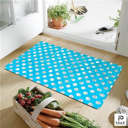พรมเช็ดเท้าดักฝุ่น PRAW POLKA DOT BABY BLUE 50X75 ซม. สีฟ้า_6