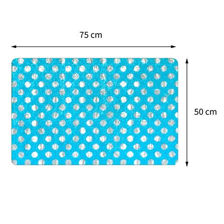 พรมเช็ดเท้าดักฝุ่น PRAW POLKA DOT BABY BLUE 50X75 ซม. สีฟ้า_8