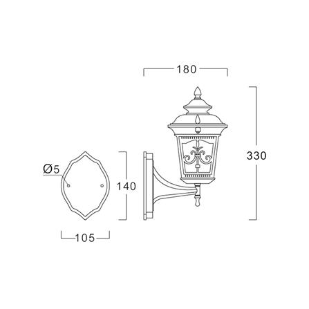 ไฟกิ่งภายนอก L&E 36-01734 สีทองเหลือง_5