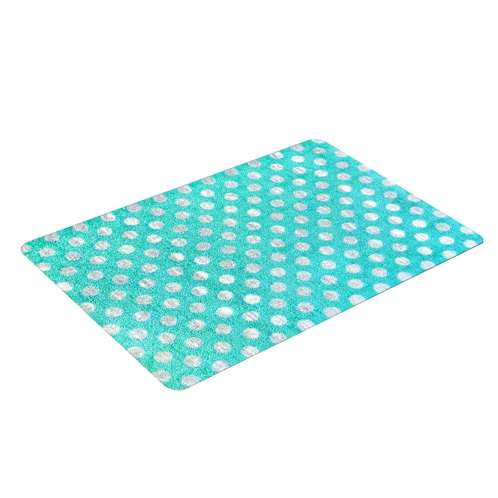 พรมเช็ดเท้าดักฝุ่น PRAW DE POLKA DOT MINT GREEN 50X75 ซม. สีเขียว