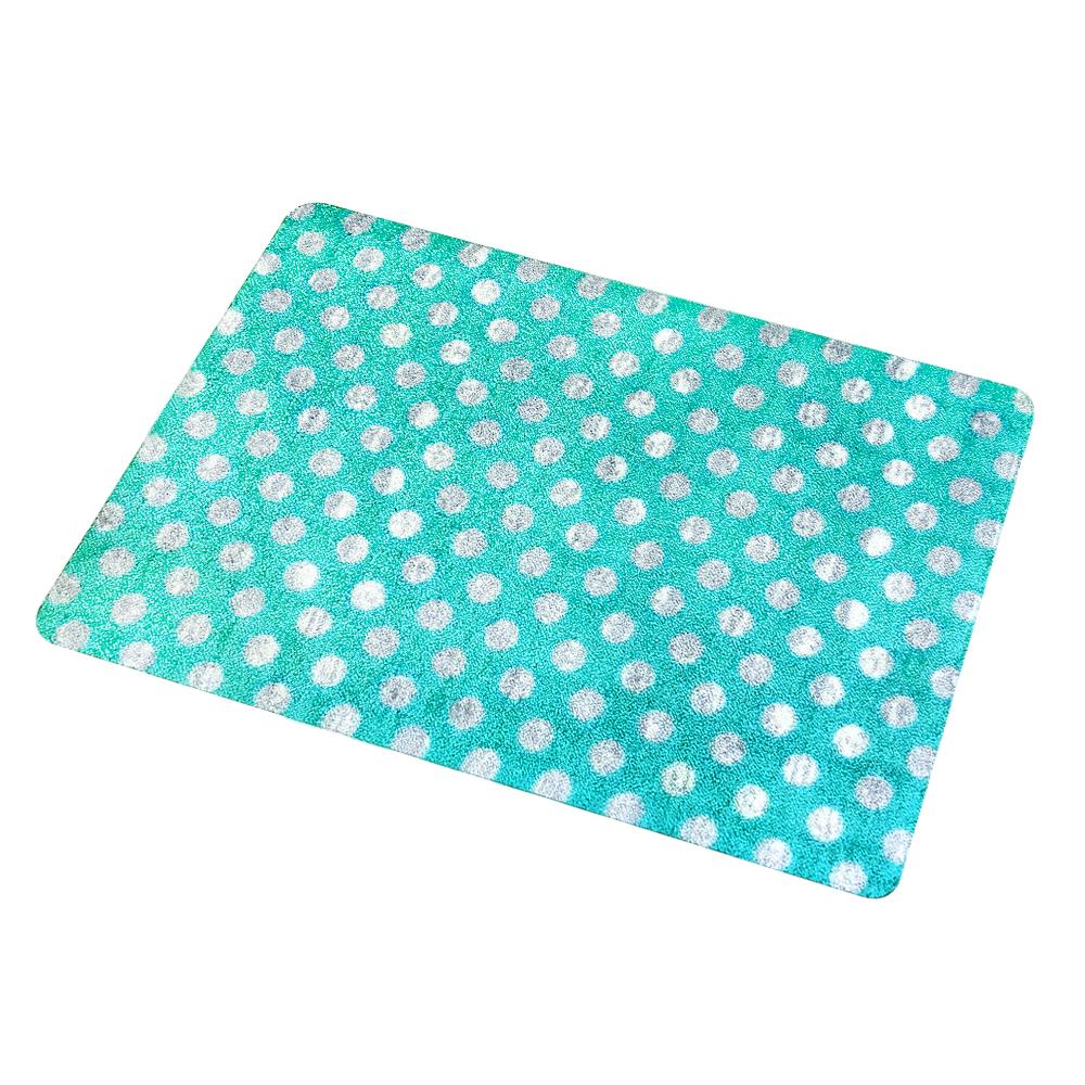 พรมเช็ดเท้าดักฝุ่น PRAW DE POLKA DOT MINT GREEN 50X75 ซม. สีเขียว