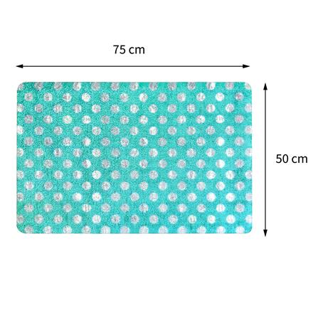 พรมเช็ดเท้าดักฝุ่น PRAW DE POLKA DOT MINT GREEN 50X75 ซม. สีเขียว_8