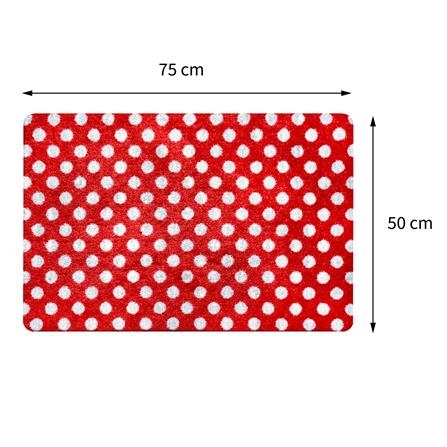 พรมเช็ดเท้าดักฝุ่น PRAW DE 50X75 ซม. สีแดง_9