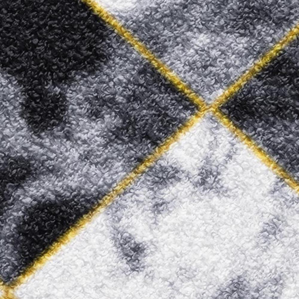 พรมเช็ดเท้าดักฝุ่น PRAW DE CHESS BOARD 70X190 ซม. สีดำ/ขาว