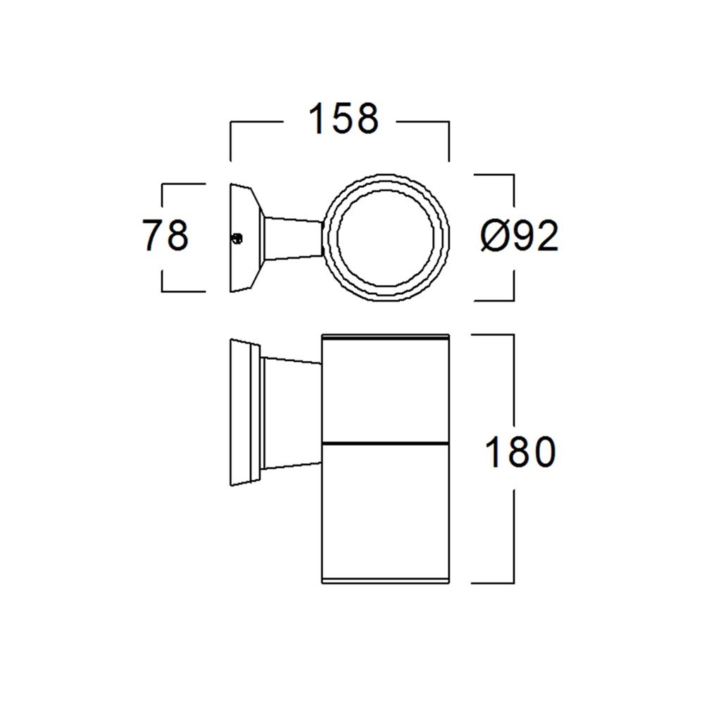 ไฟกิ่งภายนอก L&E 36-00786 สีเทา