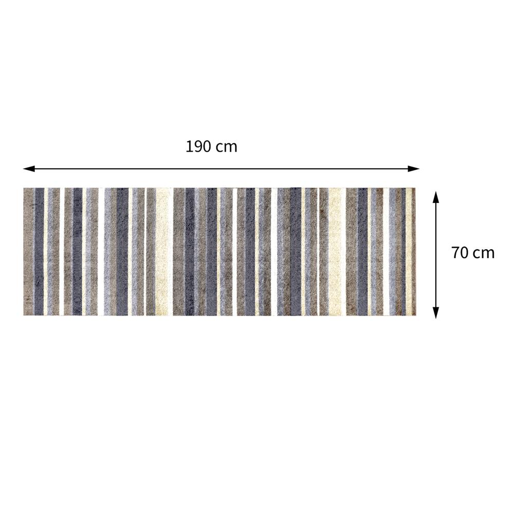 พรมเช็ดเท้าดักฝุ่น PRAW DE STRIPE 70X190 ซม. สีเทา/เบจ