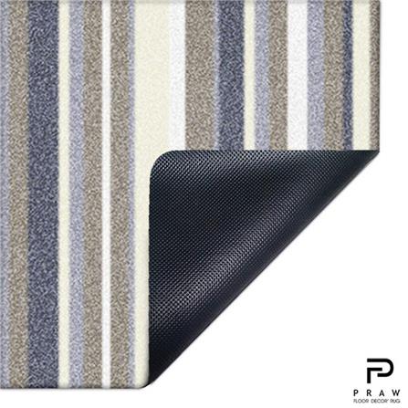 พรมเช็ดเท้าดักฝุ่น PRAW DE STRIPE 70X190 ซม. สีเทา/เบจ_2