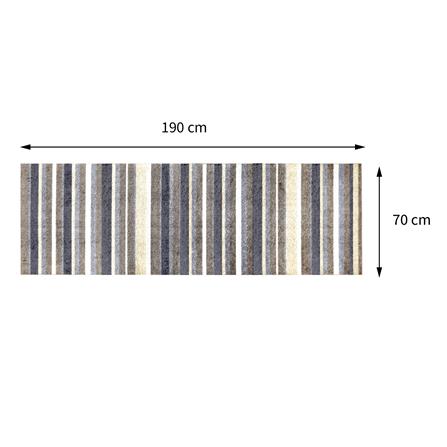 พรมเช็ดเท้าดักฝุ่น PRAW DE STRIPE 70X190 ซม. สีเทา/เบจ_8