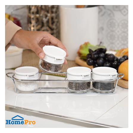 ชุดที่ใส่เครื่องปรุง KECH ECHO 0.085 ลิตร 4 ขวด สีขาว_4