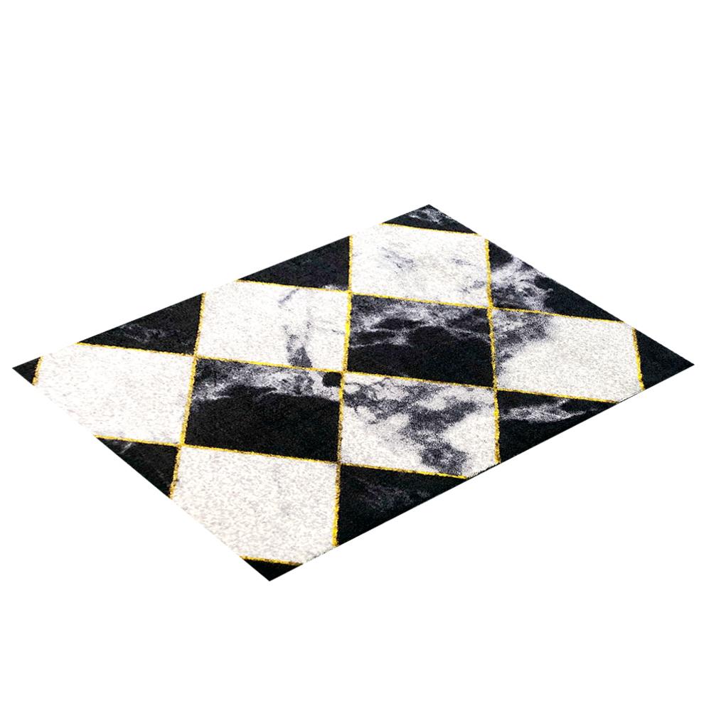 พรมเช็ดเท้าดักฝุ่น PRAW DE CHESS BOARD 120X180 ซม. สีดำ/ขาว