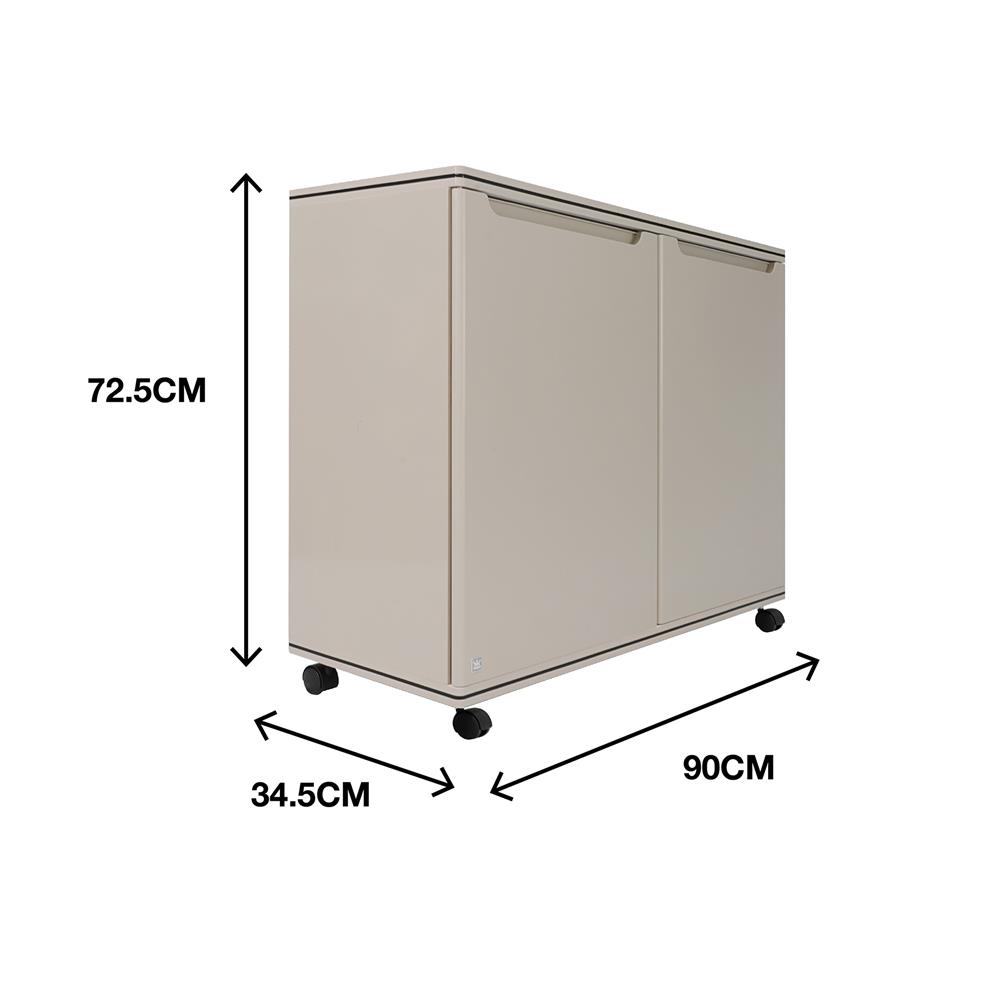 ตู้วางรองเท้า 4 ชั้น KING CURVE สีโทฟู