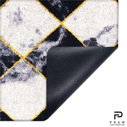 พรมเช็ดเท้าดักฝุ่น PRAW DE CHESS BOARD 50X75 ซม. สีดำ/ขาว_2