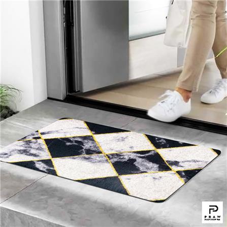 พรมเช็ดเท้าดักฝุ่น PRAW DE CHESS BOARD 50X75 ซม. สีดำ/ขาว_6